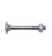 100 Boulons tête ronde collet carré Ø6 x 70 mm TRCC en acier zingué