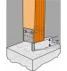 Pied de poteau en U avec tige 100X70 mm