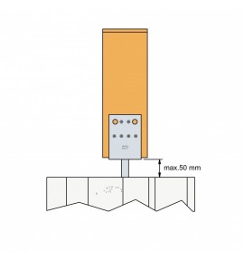 PPD SIMPSON - Pied de poteau en U avec tige 80X70 mm