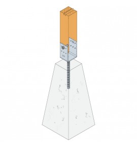 PPD70/70G - Pied de poteau en U avec tige 70X70 mm