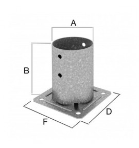 Pied de poteau rond Ø 10 cm Simpson