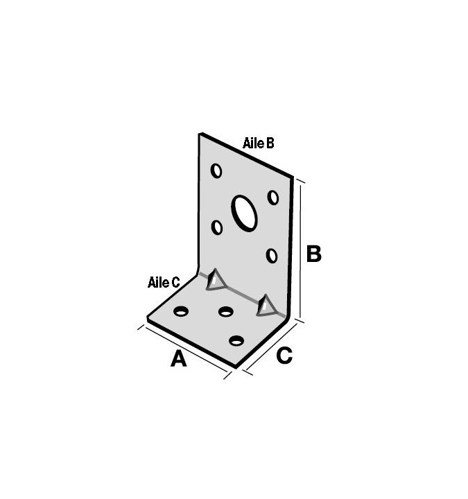 Equerre d'assemblage 40x50x30 mm EA534/2