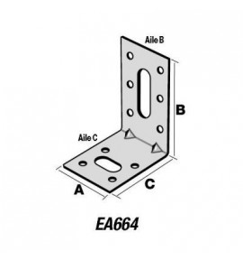 Equerre d'assemblage 40x60x60 mm EA664/2