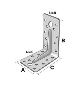 Equerre renforcée 65x90x90 mm - E2/2,5/7090