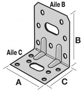 Equerre renforcée 75x160x60 mm - E8/2,5 Simpson