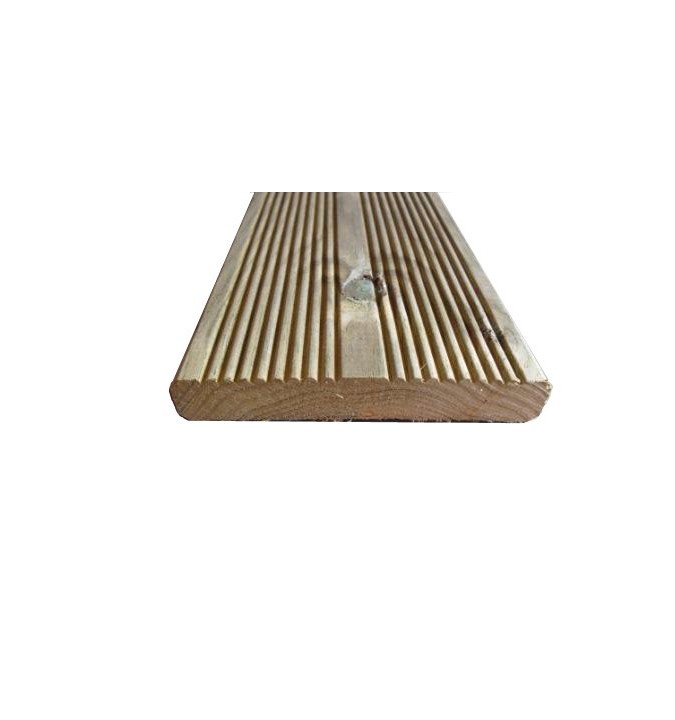 Lame terrasse 145x27 mm L. 2,40 m en pin Classe 4 strié